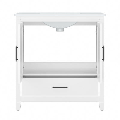 Key West 32W Bathroom Vanity with Sink by Bush Furniture