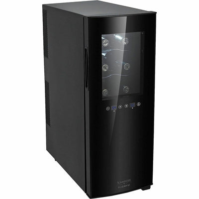 Koblenz 12-Bottle Wine Cooler Free Standing Dual Zone Wine Fridge and Chiller - Black