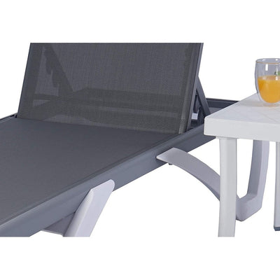 Kozyard Alan Full Flat Aluminum and Polypropylene Resin Legs Patio Reclining Adjustable Chaise Lounge