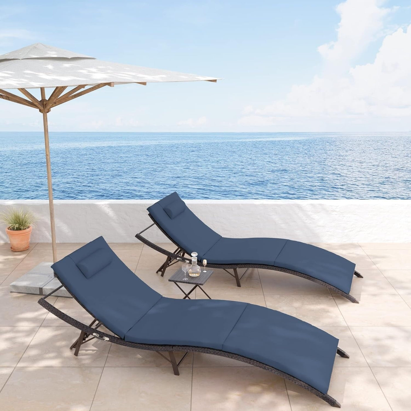 Kullavik 3-PiecesOutdoor Chaise Lounge Set