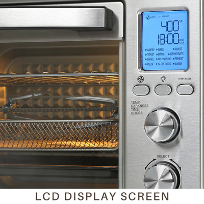 LNC 12-In-1 Large 34QT Countertop Toaster Oven Convection Rotisserie Air Fryer - 19.5 L x 15 W x 12.5 H