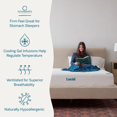 Lucid 10-inch Luxury Gel Memory Foam Mattress
