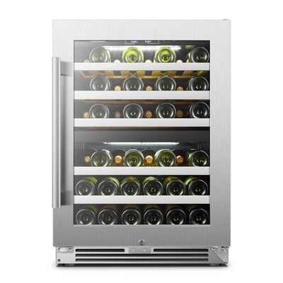 LanboPro 24-inch 44-bottle Dual Zone Compressor Wine Cooler