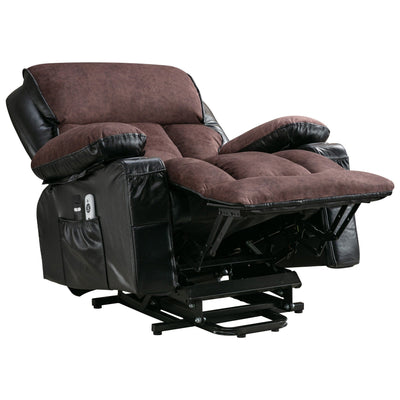 Large Power Lift Recliner Chair with Heat and 8-Point Massage - Remote Control, USB Port