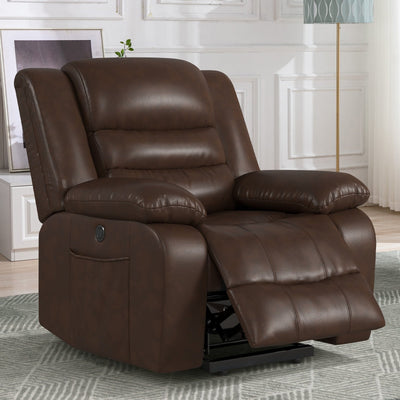 Leather Lift Recliner Chair With Dual Motor, Oversized Power Recliners With Electric Massage Heating