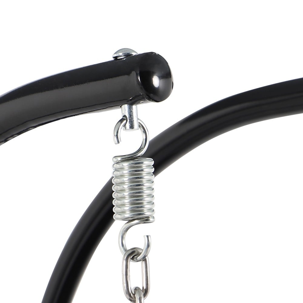 LeisureMod 2 Person Hanging Egg Chair with Stand - Outdoor/Indoor Rattan Wicker Patio Swing Hammock Lounger with Cushions