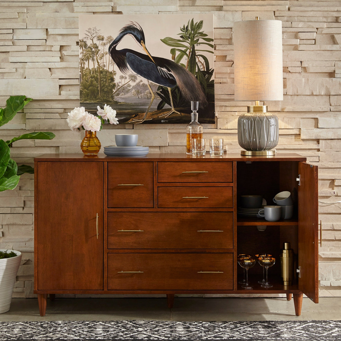 Lifestorey Ana Mid-Century Buffet/Sideboard