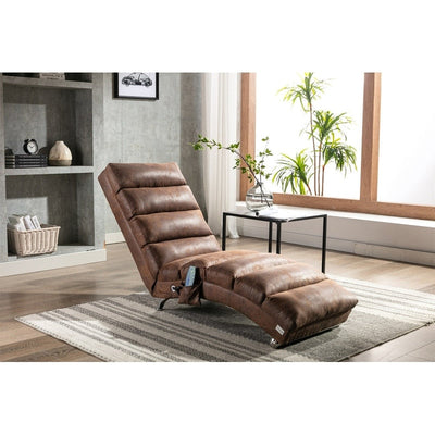 Linen Massage recliner Interior with remote control, ergonomic electric massage recliner, 5 modes