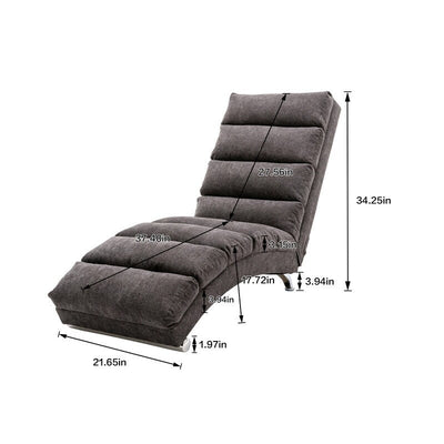 Linen Massage recliner Interior with remote control, ergonomic electric massage recliner, 5 modes