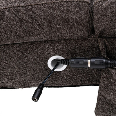 Linen Massage recliner Interior with remote control, ergonomic electric massage recliner, 5 modes