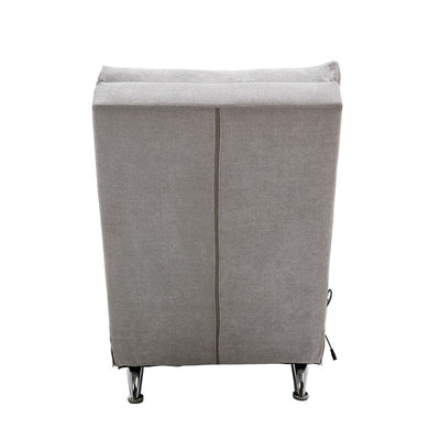 Linen Massage recliner Interior with remote control, ergonomic electric massage recliner, 5 modes