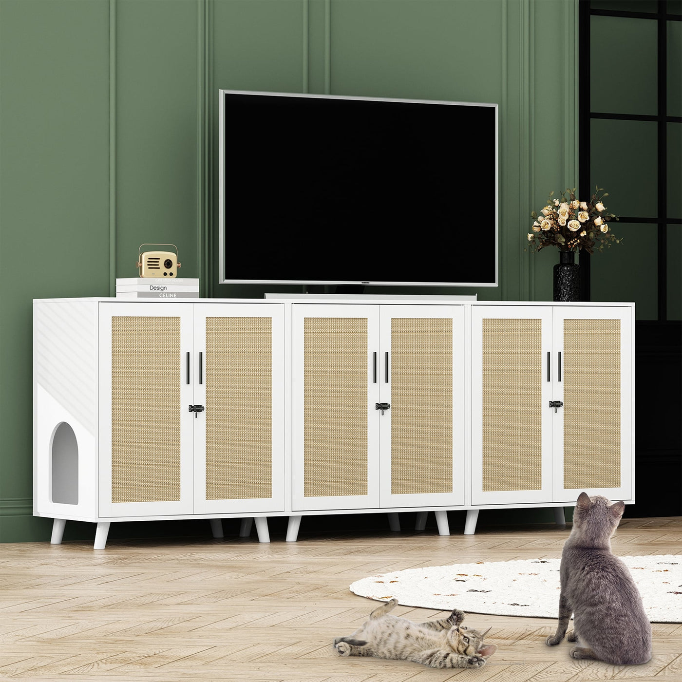 Litter Box Enclosure Cat Litter Box Furniture End Table Sofa Tbale