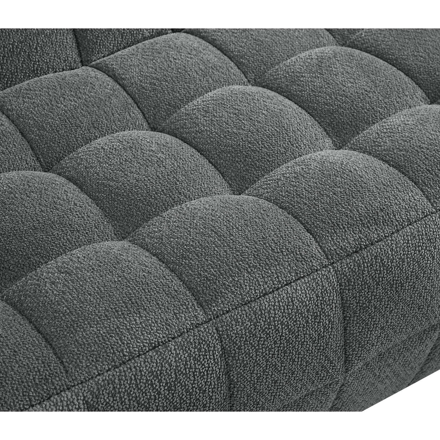 Liyasi 2 Seater Full Compression Sofa Beige Lychee Velvet No Assembly Required