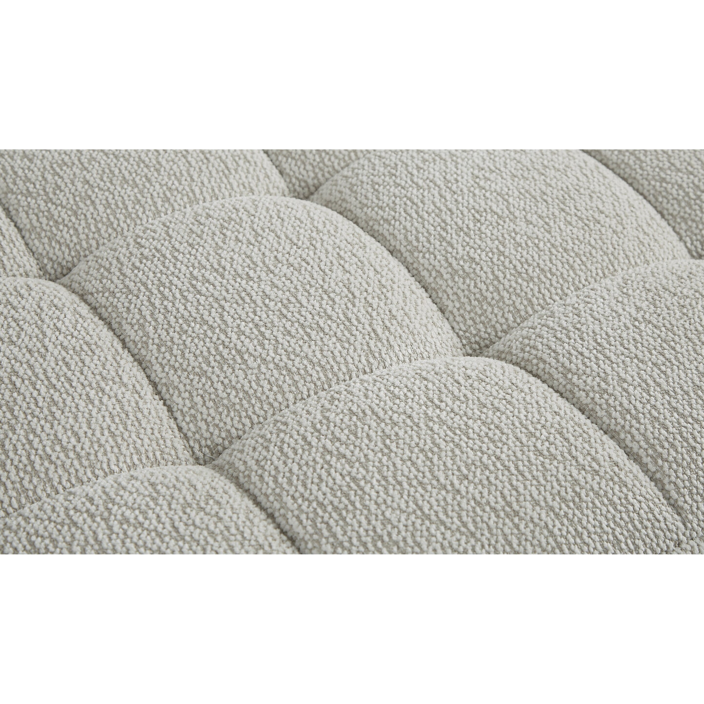 Liyasi 2 Seater Full Compression Sofa Beige Lychee Velvet No Assembly Required