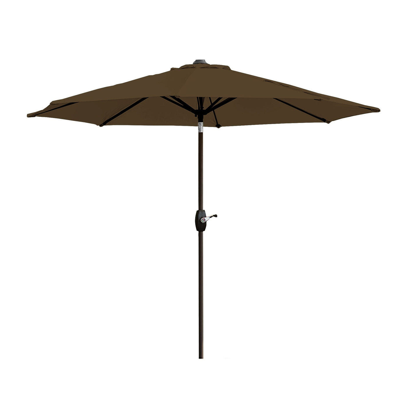 Lopes 9-foot Patio Umbrella with Bronze Finish Base Weight Stand Included