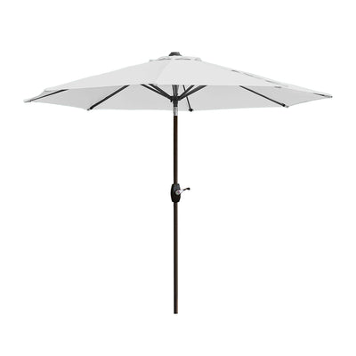 Lopes 9-foot Patio Umbrella with Bronze Finish Base Weight Stand Included