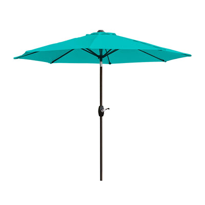 Lopes 9-foot Patio Umbrella with Bronze Finish Base Weight Stand Included