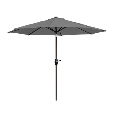 Lopes 9-foot Patio Umbrella with Bronze Finish Base Weight Stand Included