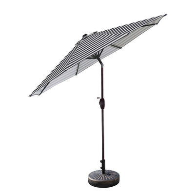 Lopes 9-foot Patio Umbrella with Bronze Finish Base Weight Stand Included