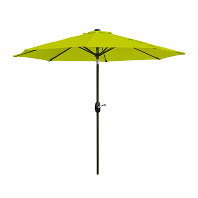 Lopes 9-foot Patio Umbrella with Bronze Finish Base Weight Stand Included