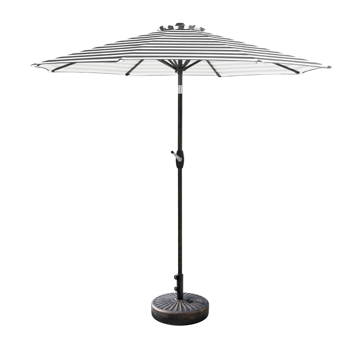 Lopes 9-foot Patio Umbrella with Bronze Finish Base Weight Stand Included