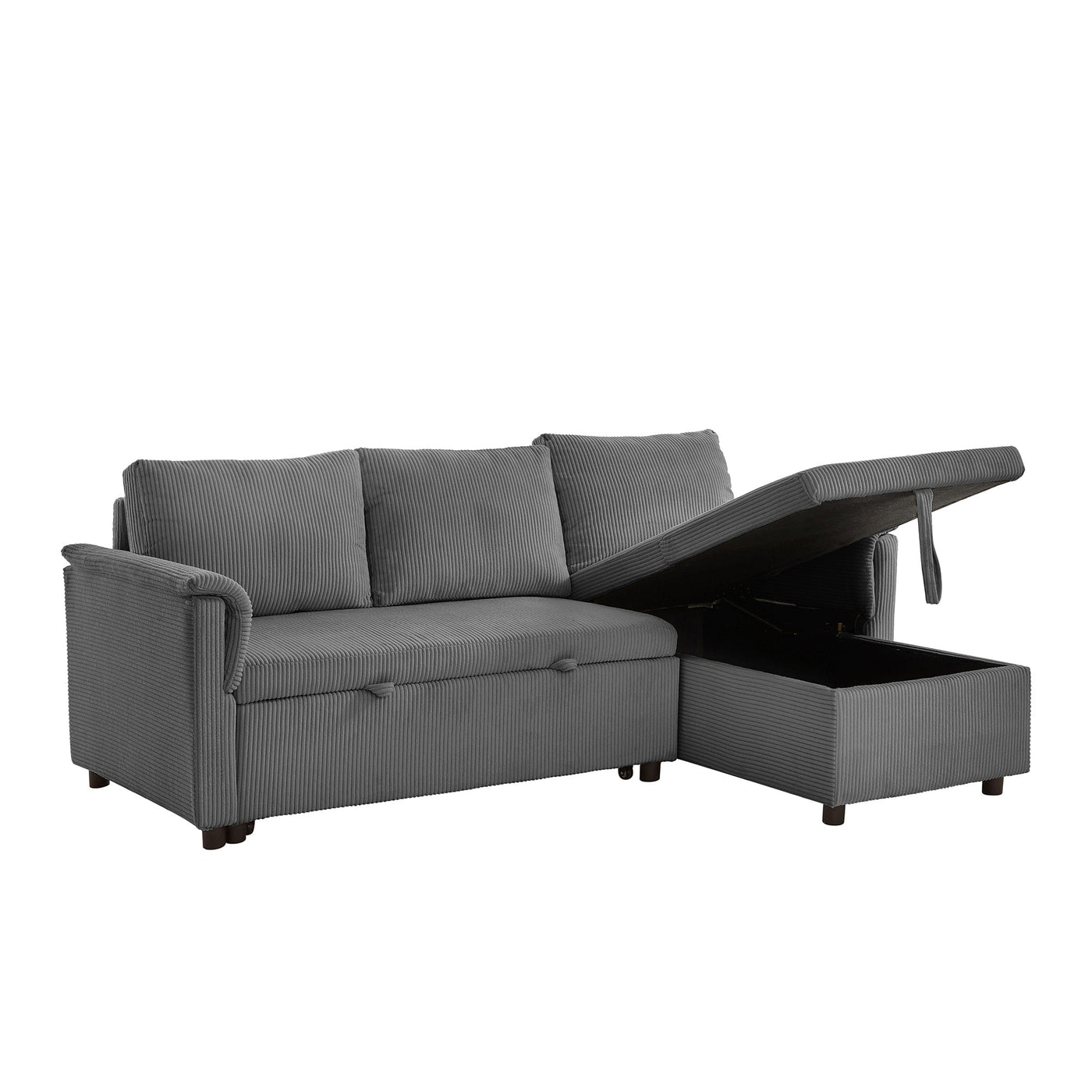 Loveseat Sofa with Chaise Lounge L-Shaped Modular Convertible Sofa with Storage Chaise