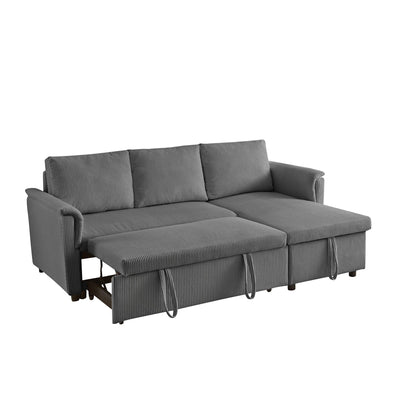 Loveseat Sofa with Chaise Lounge L-Shaped Modular Convertible Sofa with Storage Chaise