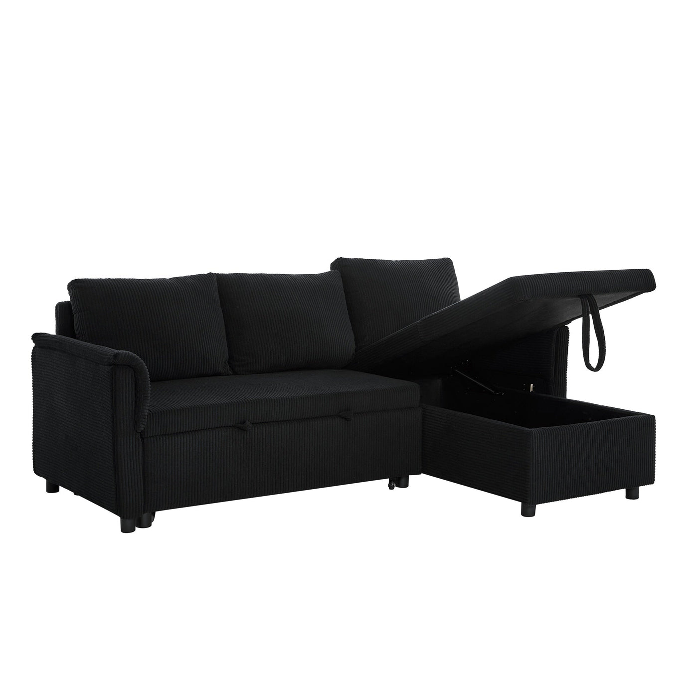 Loveseat Sofa with Chaise Lounge L-Shaped Modular Convertible Sofa with Storage Chaise