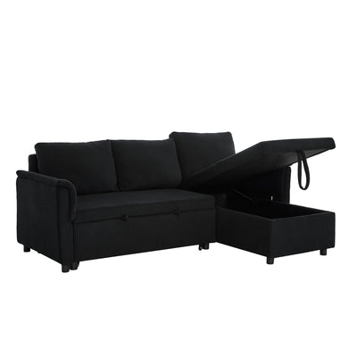 Loveseat Sofa with Chaise Lounge L-Shaped Modular Convertible Sofa with Storage Chaise