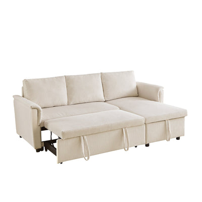 Loveseat Sofa with Chaise Lounge L-Shaped Modular Convertible Sofa with Storage Chaise