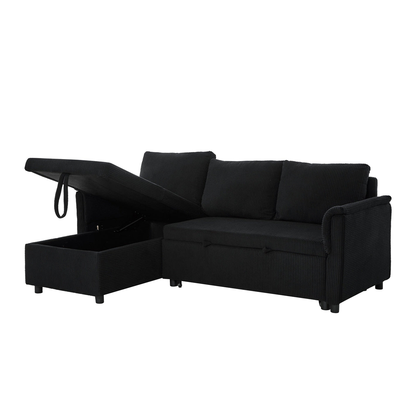 Loveseat Sofa with Chaise Lounge L-Shaped Modular Convertible Sofa with Storage Chaise
