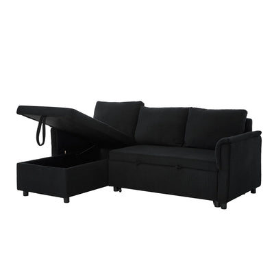 Loveseat Sofa with Chaise Lounge L-Shaped Modular Convertible Sofa with Storage Chaise