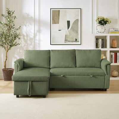 Loveseat Sofa with Chaise Lounge L-Shaped Modular Convertible Sofa with Storage Chaise