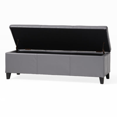 Lucinda Faux Leather Storage Bench by Christopher Knight Home - 51.25 L x 17.50 W x 16.25 H