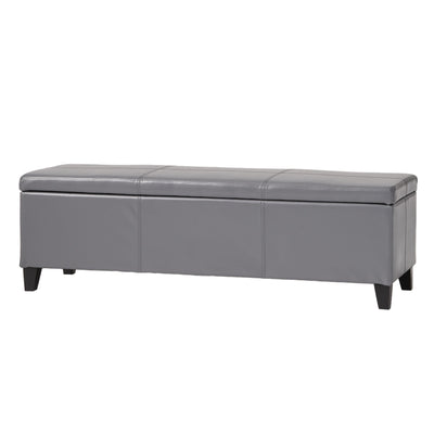 Lucinda Faux Leather Storage Bench by Christopher Knight Home - 51.25 L x 17.50 W x 16.25 H