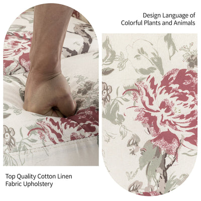 29'' W Pattern Swivel Glider Manual Push Back Recliner Chair Set of 2