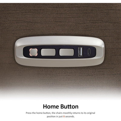 MCombo Zero Wall-Hugger Power Recliner Chair with Adjustable Headrest, Perfect for Small Spaces and RV, Fabric ST257