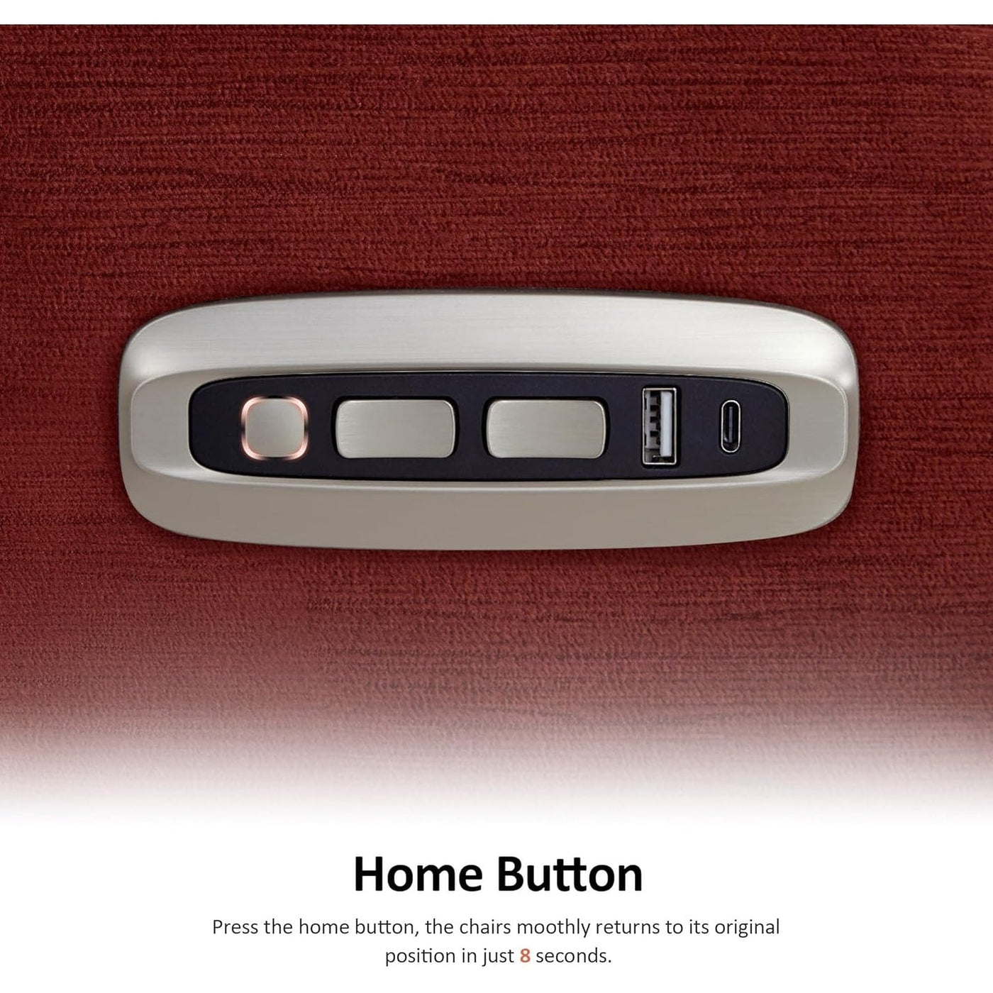 MCombo Zero Wall-Hugger Power Recliner Chair with Adjustable Headrest, Perfect for Small Spaces and RV, Fabric ST257