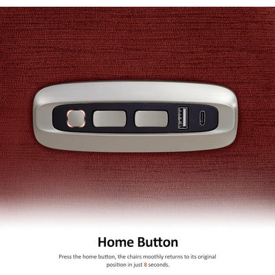 MCombo Zero Wall-Hugger Power Recliner Chair with Adjustable Headrest, Perfect for Small Spaces and RV, Fabric ST257