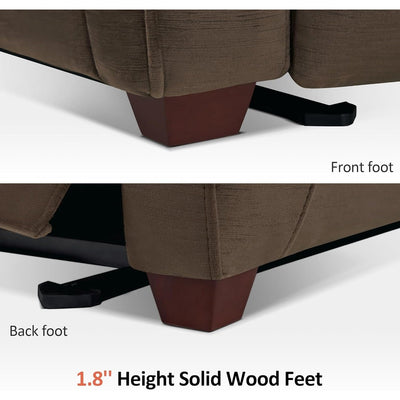 MCombo Zero Wall-Hugger Power Recliner Chair with Adjustable Headrest, Perfect for Small Spaces and RV, Fabric ST257