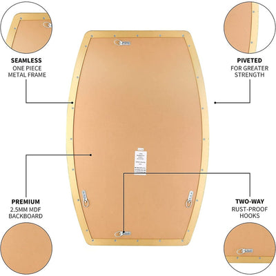 MacLuu Oblong Metal Wall Mirror