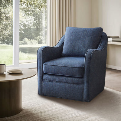 Madison Park Betty Upholstered Swivel Curved Armchair