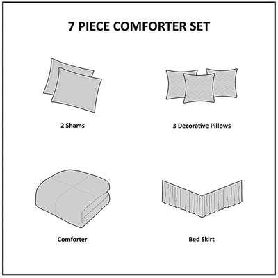 Madison Park Marcella 7 Piece Cotton Printed Comforter Set