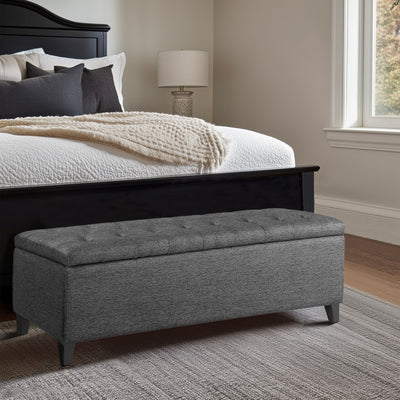 Madison Park Sasha Tufted Top Upholstered Storage Bench