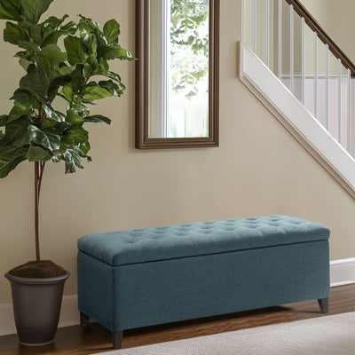 Madison Park Sasha Tufted Top Upholstered Storage Bench