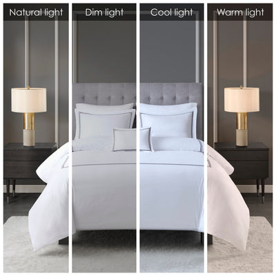 Madison Park Signature 500 Thread Count Luxury Collection 100% Cotton Sateen Embroidered Duvet Cover Set