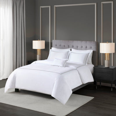 Madison Park Signature 500 Thread Count Luxury Collection 100% Cotton Sateen Embroidered Duvet Cover Set