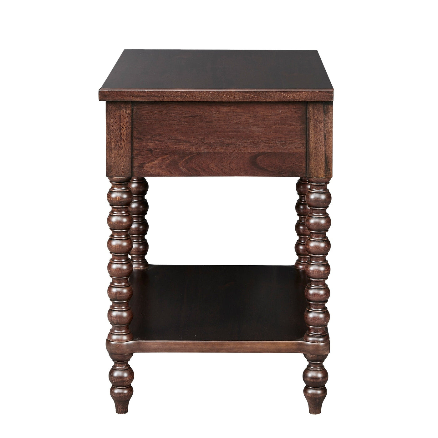 Madison Park Signature Beckett Turned Wood Spindle Nightstand with Drawer & Shelf