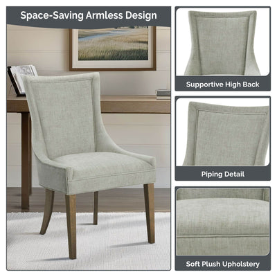 Madison Park Signature Ultra Upholstered Dining Side Chairs With Wood Legs (Set of 2) - N/A