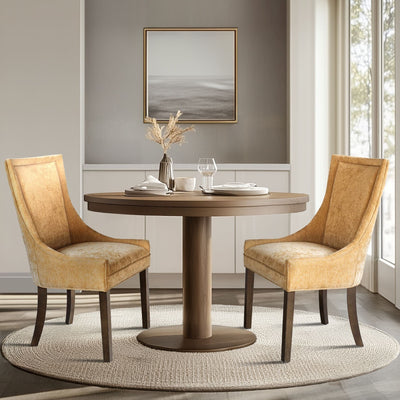 Madison Park Signature Ultra Upholstered Dining Side Chairs With Wood Legs (Set of 2) - N/A